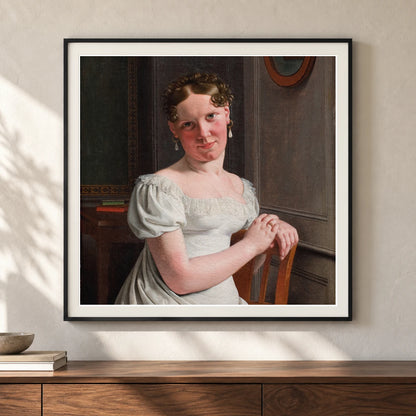 Julie Eckersberg, Née Juel, The Artist S Second Wife By C.w. Eckersberg — Neoclassicism shown in a styled interior