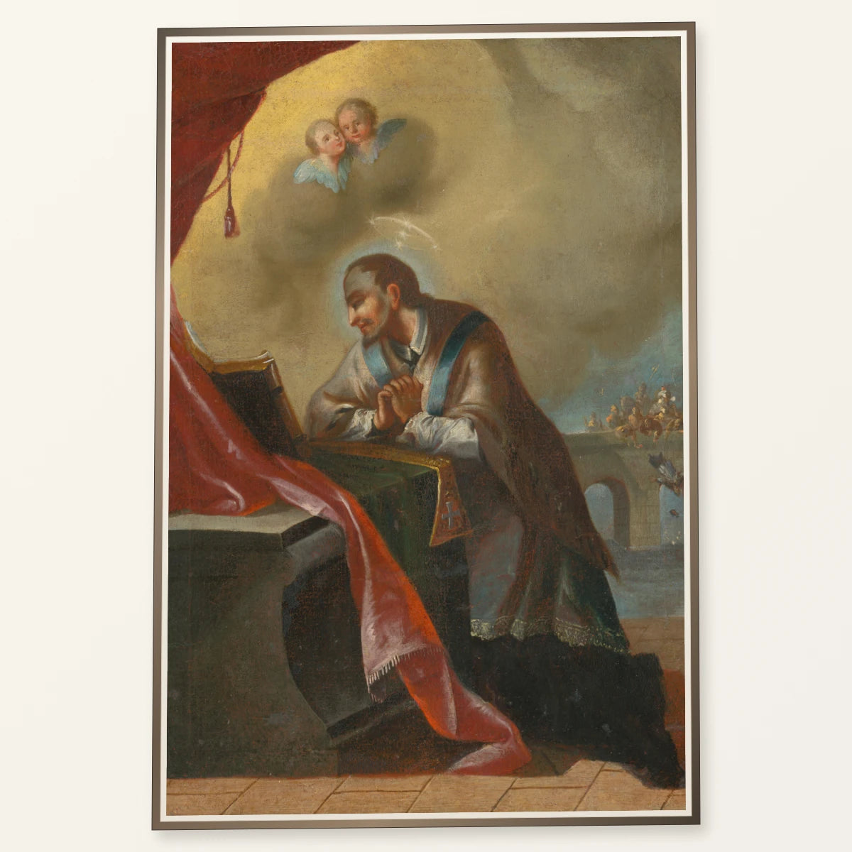 Kneeling St. — Neoclassicism neoclassicism print by SaamCrafts