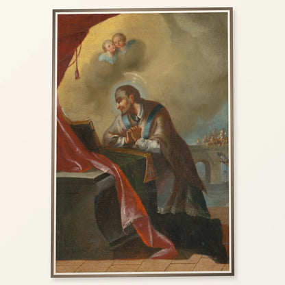 Kneeling St. — Neoclassicism neoclassicism print by SaamCrafts