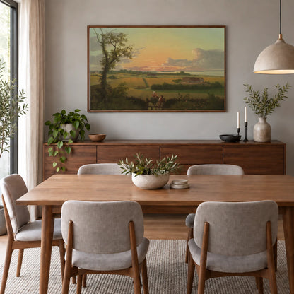 Landscape With Stone, Møn By C.w. Eckersberg — Neoclassicism shown in a styled interior