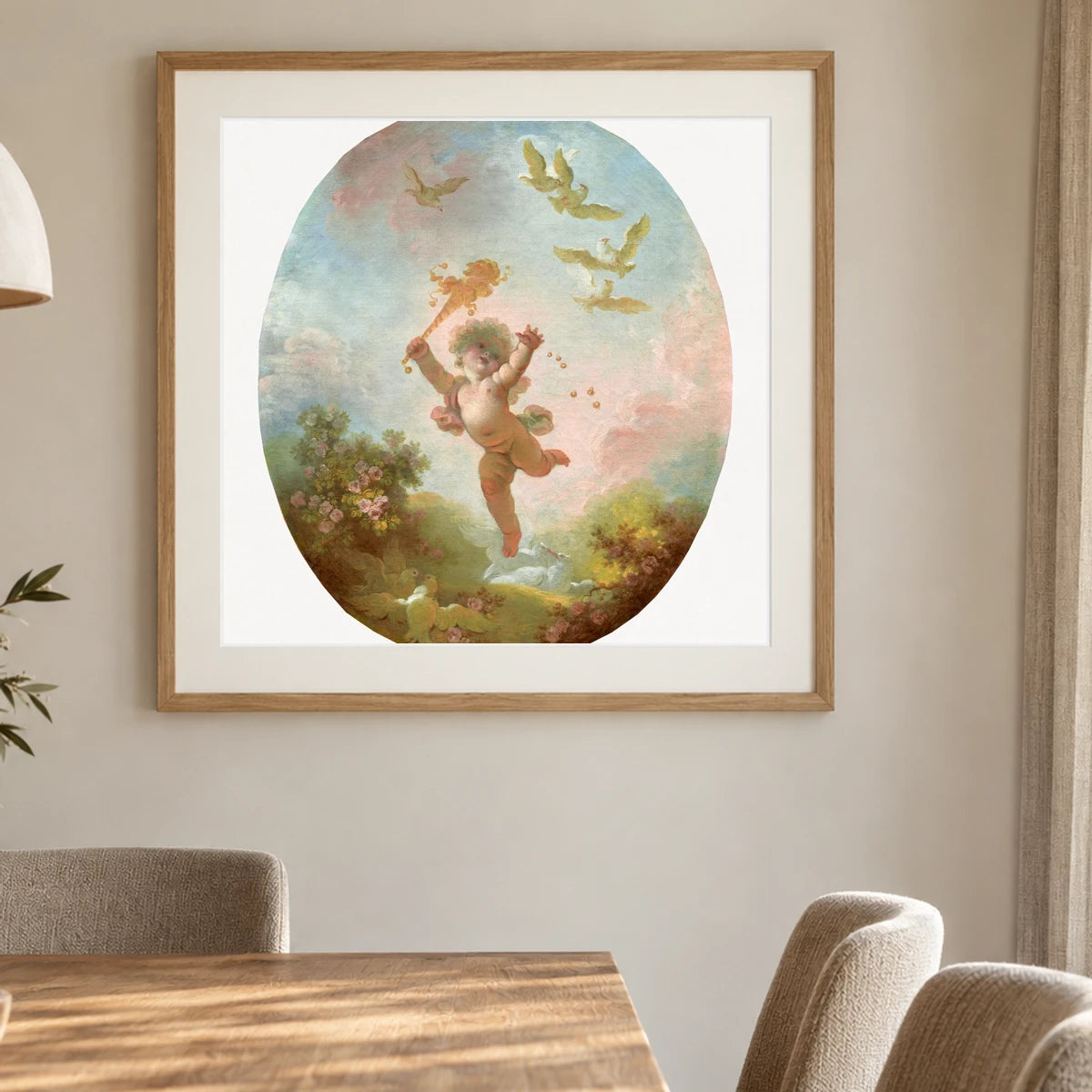 Love As Folly (1773–1776) Painting By Ailsa Mellon Bruce Collection — Neoclassicism shown in a styled interior