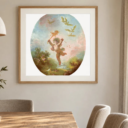 Love As Folly (1773–1776) Painting By Ailsa Mellon Bruce Collection — Neoclassicism shown in a styled interior