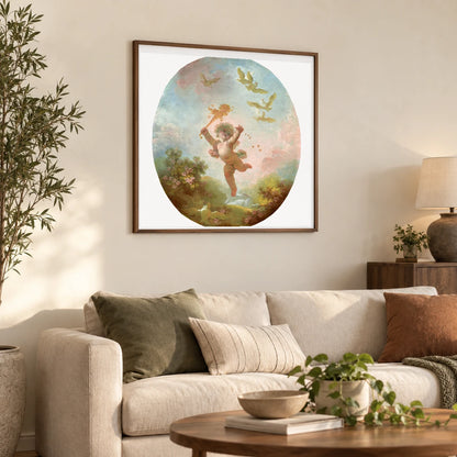 Love As Folly (1773–1776) Painting By Ailsa Mellon Bruce Collection — Neoclassicism shown in a styled interior