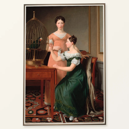 Mendel Levin Nathanson S Elder Daughters, Bella And Hanna By C.w. Eckersberg — Neoclassicism neoclassicism print by SaamCrafts