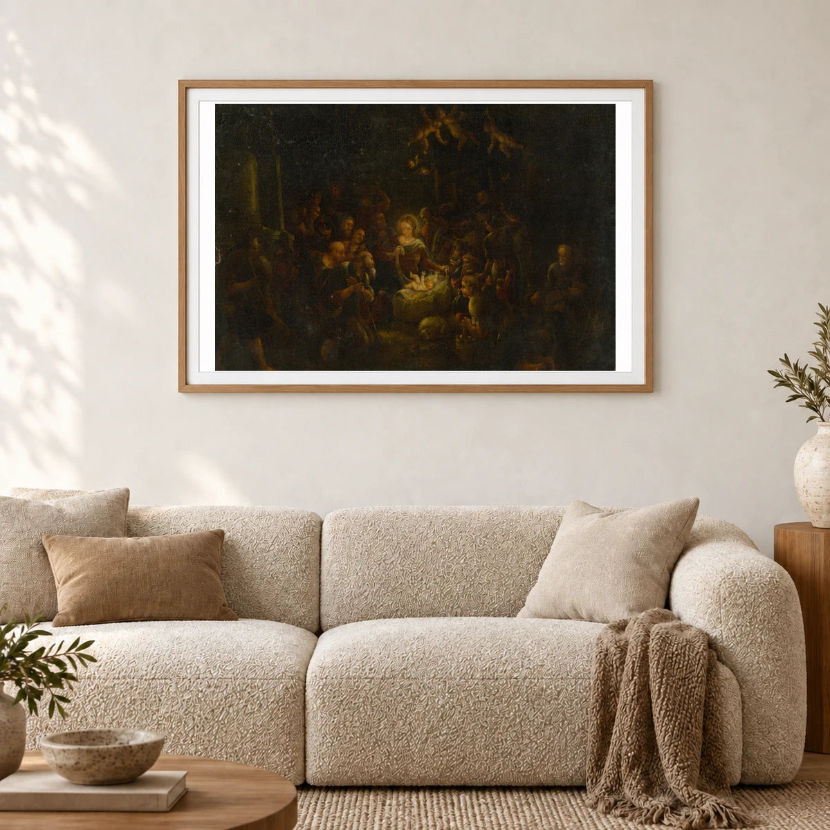 Nativity — Neoclassicism shown in a styled interior