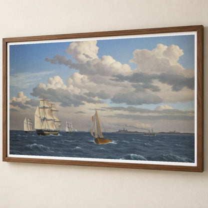 Part Of Øresund North Of Kronborg By C.w. Eckersberg — Neoclassicism neoclassicism print by SaamCrafts