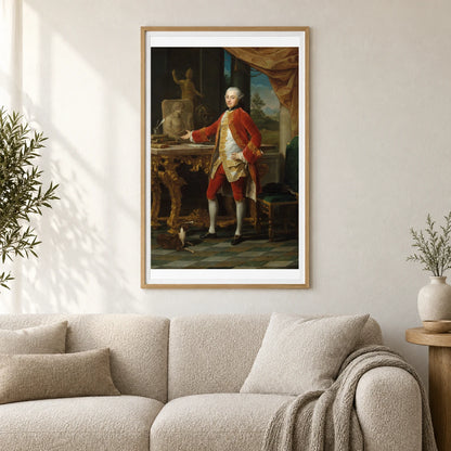 Portrait Of A Young Man By Pompeo Batoni — Neoclassicism shown in a styled interior