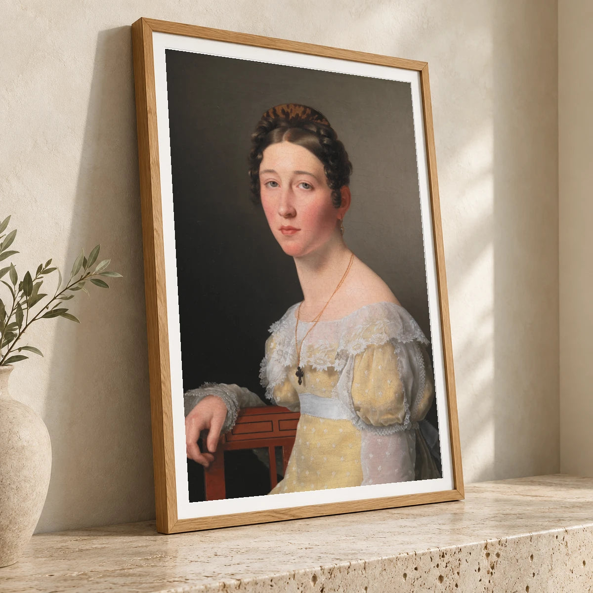 Portrait Of Emilie Henriette Massmann, Trust Of Frederik Wilhelm Caspar Von Benzon By C.w. Eckersberg — Neoclassicism neoclassicism print by SaamCrafts