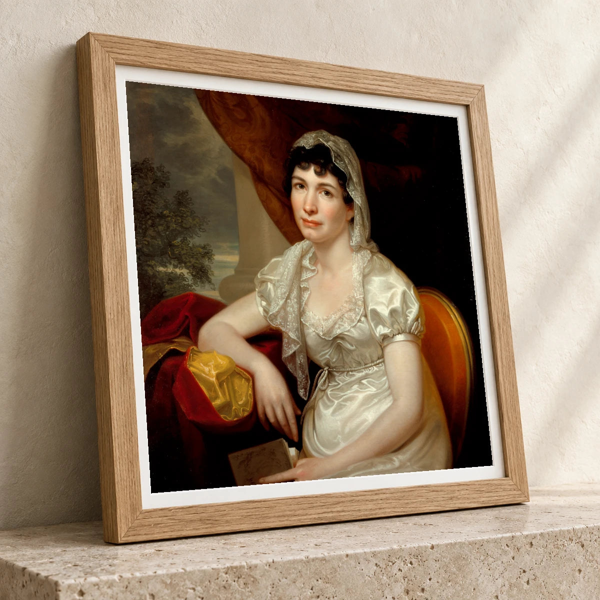 Portrait Of Jane Griffith Koch By Rembrandt Peale — Neoclassicism neoclassicism print by SaamCrafts