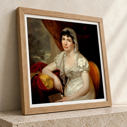Portrait Of Jane Griffith Koch By Rembrandt Peale — Neoclassicism neoclassicism print by SaamCrafts