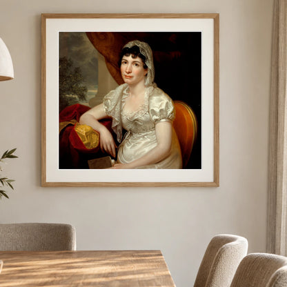 Portrait Of Jane Griffith Koch By Rembrandt Peale — Neoclassicism shown in a styled interior
