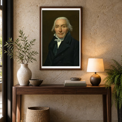 Portrait Of Jean Pierre Delahaye By Jacques Louis David — Neoclassicism shown in a styled interior