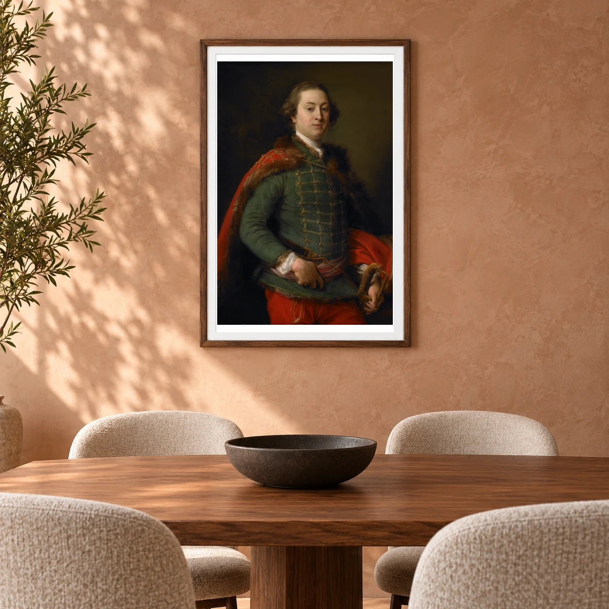 Portrait Of John Woodyeare. — Neoclassicism shown in a styled interior
