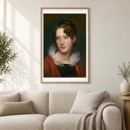 Portrait Of Rosalba Peale By Rembrandt Peale — Neoclassicism shown in a styled interior