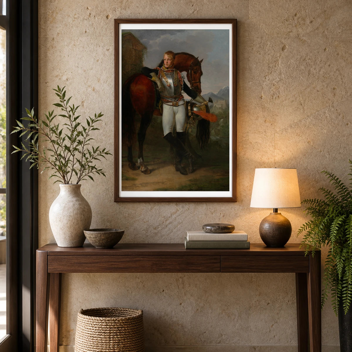 Portrait Of Second Lieutenant Charles Legrand By Baron Antoine Jean Gros — Neoclassicism shown in a styled interior