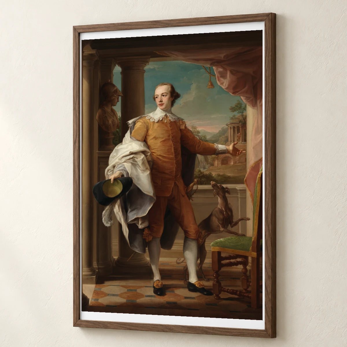 Portrait Of Sir Wyndham Knatchbull Wyndham By Pompeo Batoni — Neoclassicism neoclassicism print by SaamCrafts