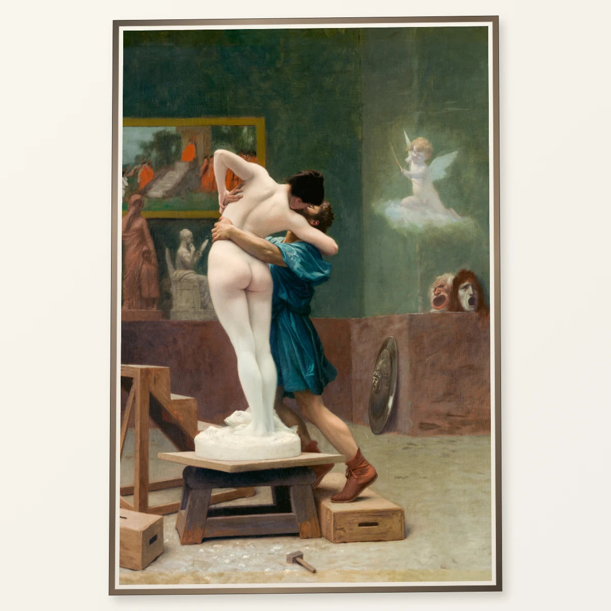Pygmalion And Galatea (ca. 1890) Painting By Jean–léon Gérôme — Neoclassicism neoclassicism print by SaamCrafts