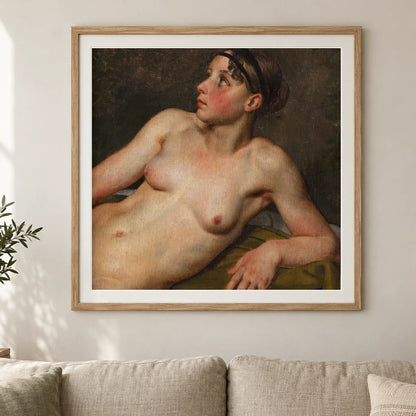 Reclining Female Nude By C.w. Eckersberg — Neoclassicism shown in a styled interior