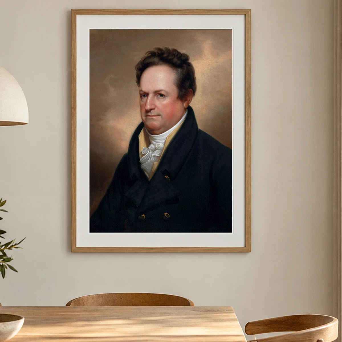 Rembrandt Peale S Portrait Of Dewitt Clinton — Neoclassicism shown in a styled interior