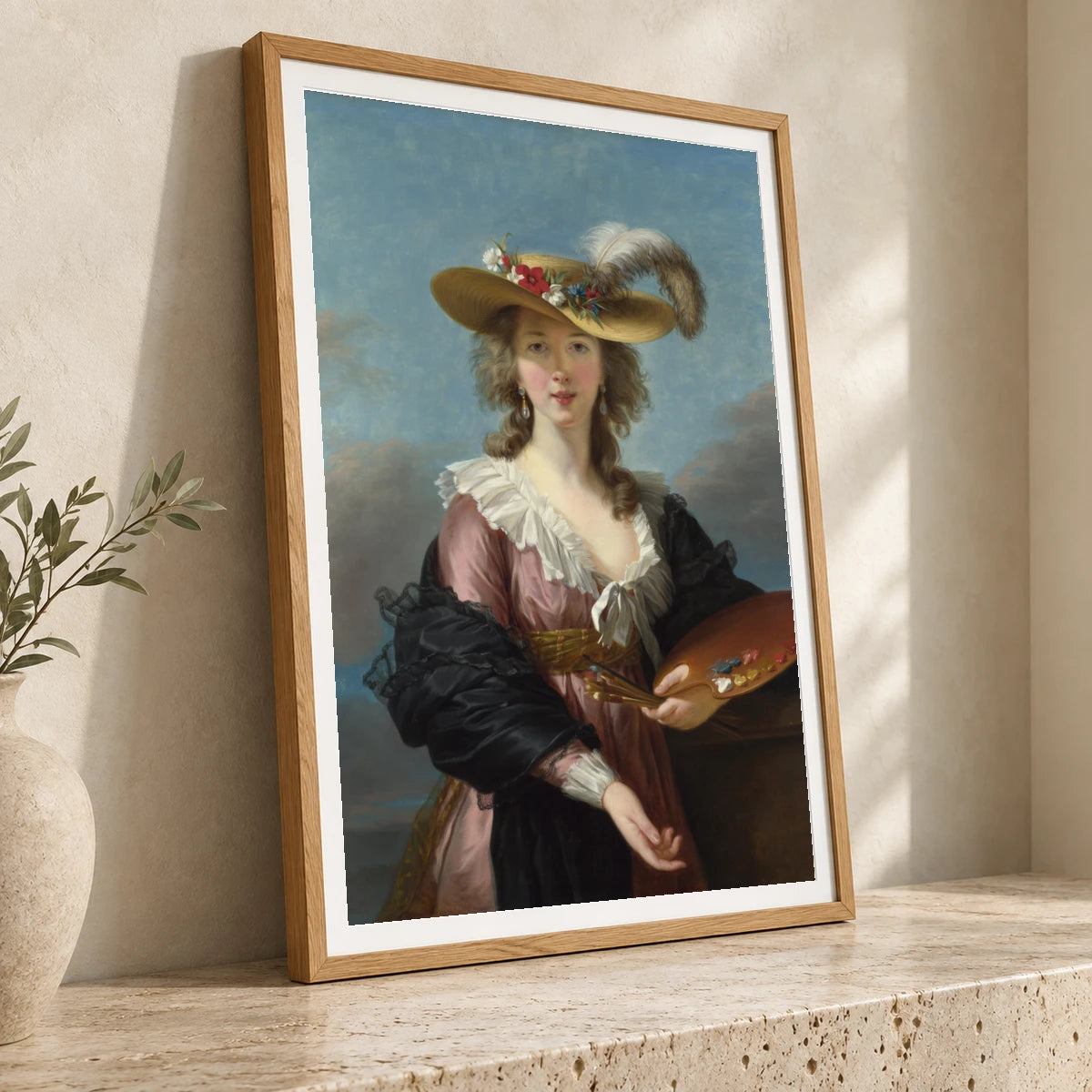 Self Portrait In A Straw Hat — Neoclassicism neoclassicism print by SaamCrafts