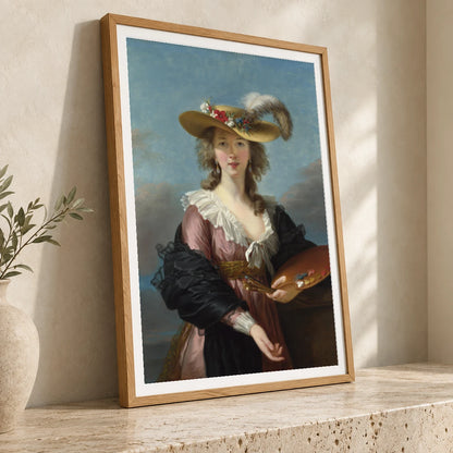 Self Portrait In A Straw Hat — Neoclassicism neoclassicism print by SaamCrafts