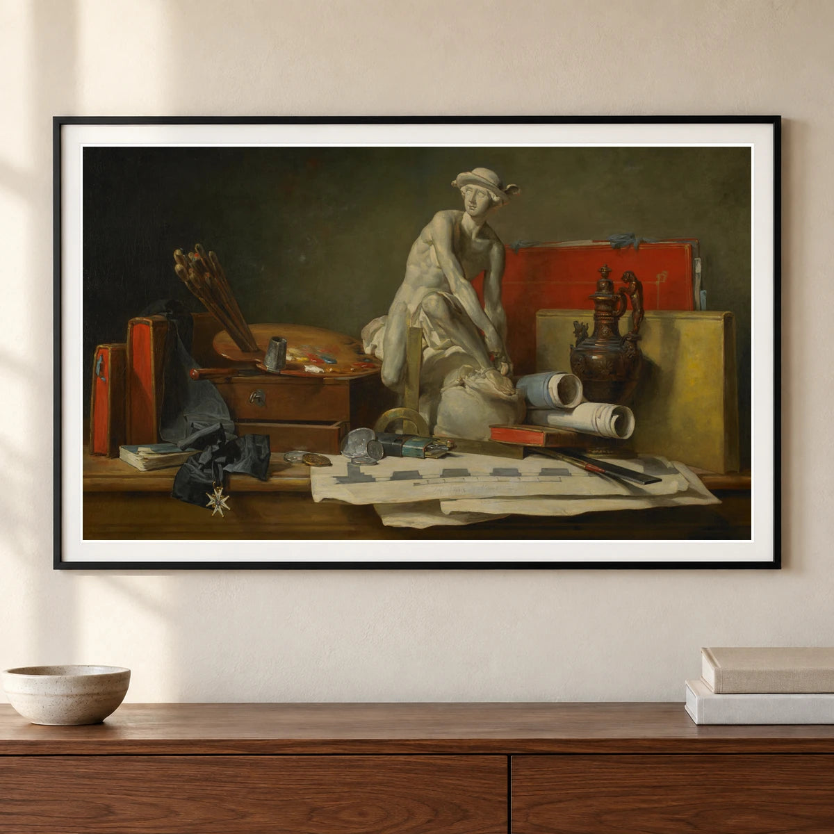Still Life. Neoclassicism — Neoclassicism shown in a styled interior