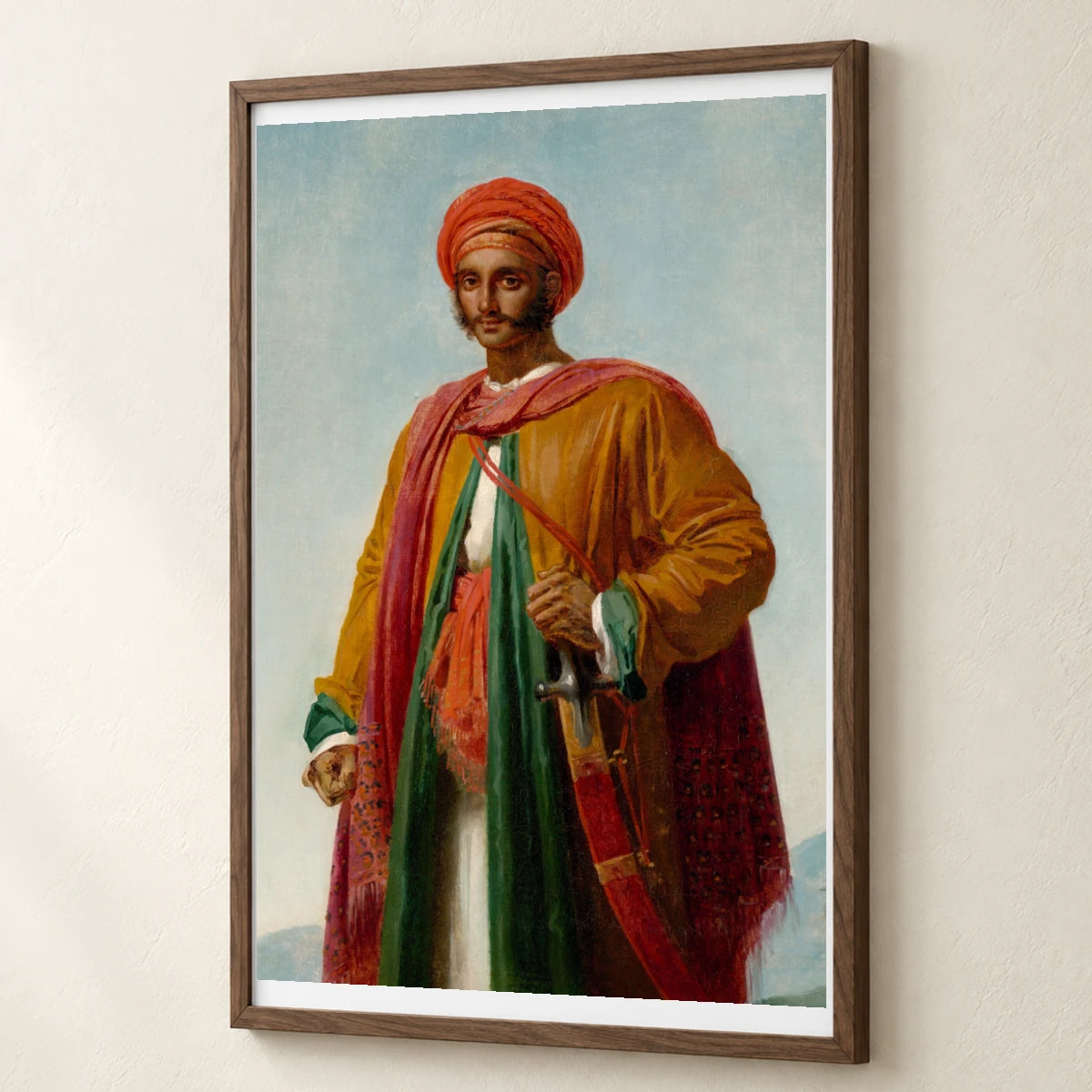 Study For Portrait Of An Indian By Anne Louis Girodet Trioson — Neoclassicism neoclassicism print by SaamCrafts