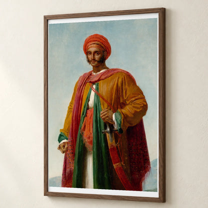 Study For Portrait Of An Indian By Anne Louis Girodet Trioson — Neoclassicism neoclassicism print by SaamCrafts
