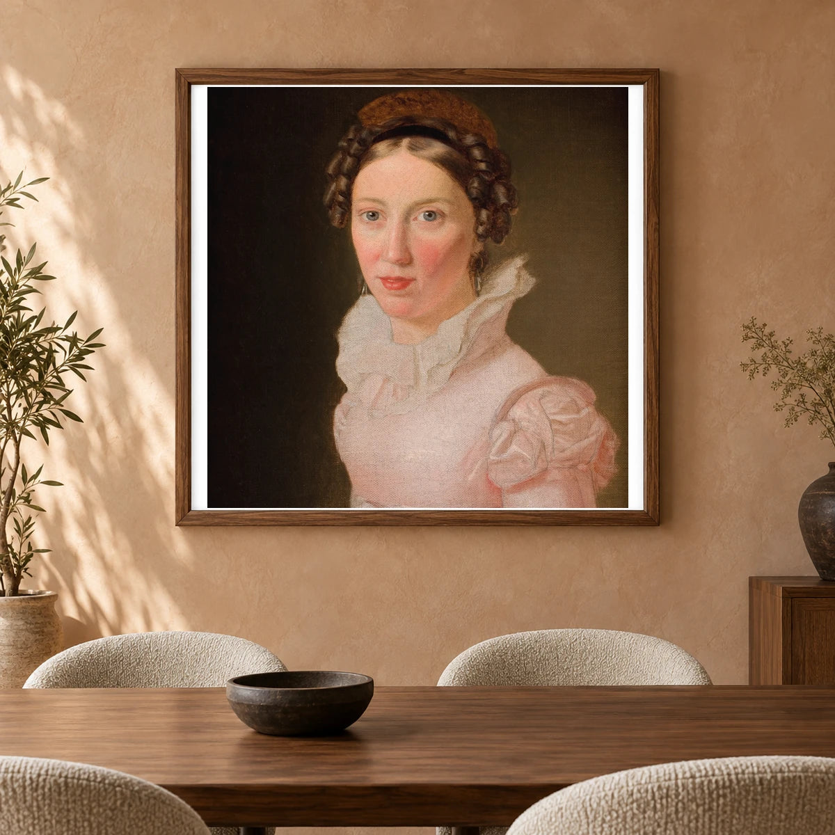 Suzanne Juel. By C.w. Eckersberg — Neoclassicism shown in a styled interior
