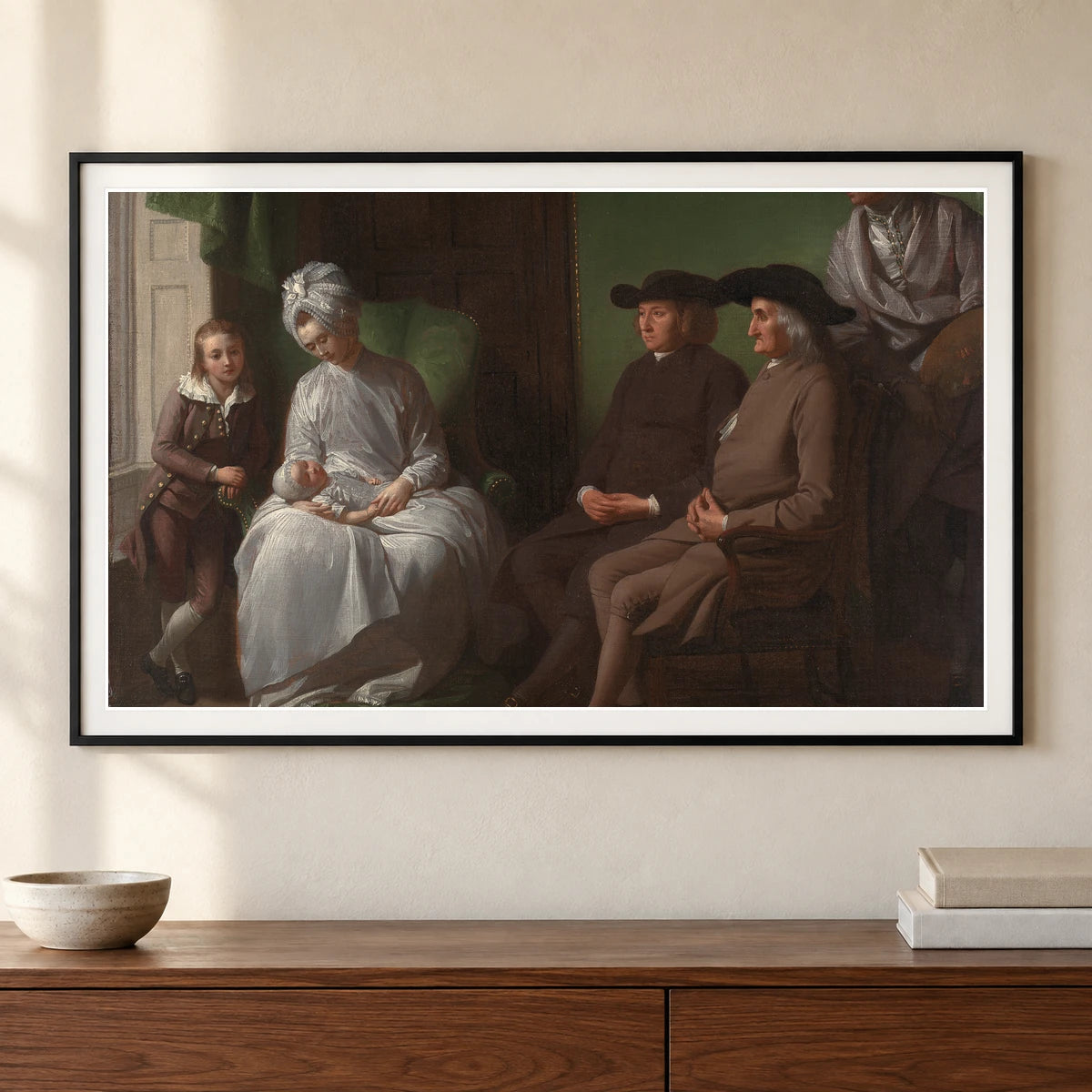 The Artist And His Family — Neoclassicism shown in a styled interior
