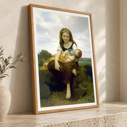 The Artist S Daughter Henriette And Son Paul Served As Models — Neoclassicism neoclassicism print by SaamCrafts