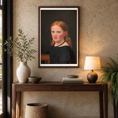The Artist S Daughter, Emilie By C.w. Eckersberg — Neoclassicism shown in a styled interior