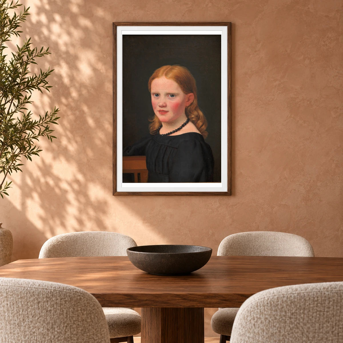 The Artist S Daughter, Emilie By C.w. Eckersberg — Neoclassicism shown in a styled interior