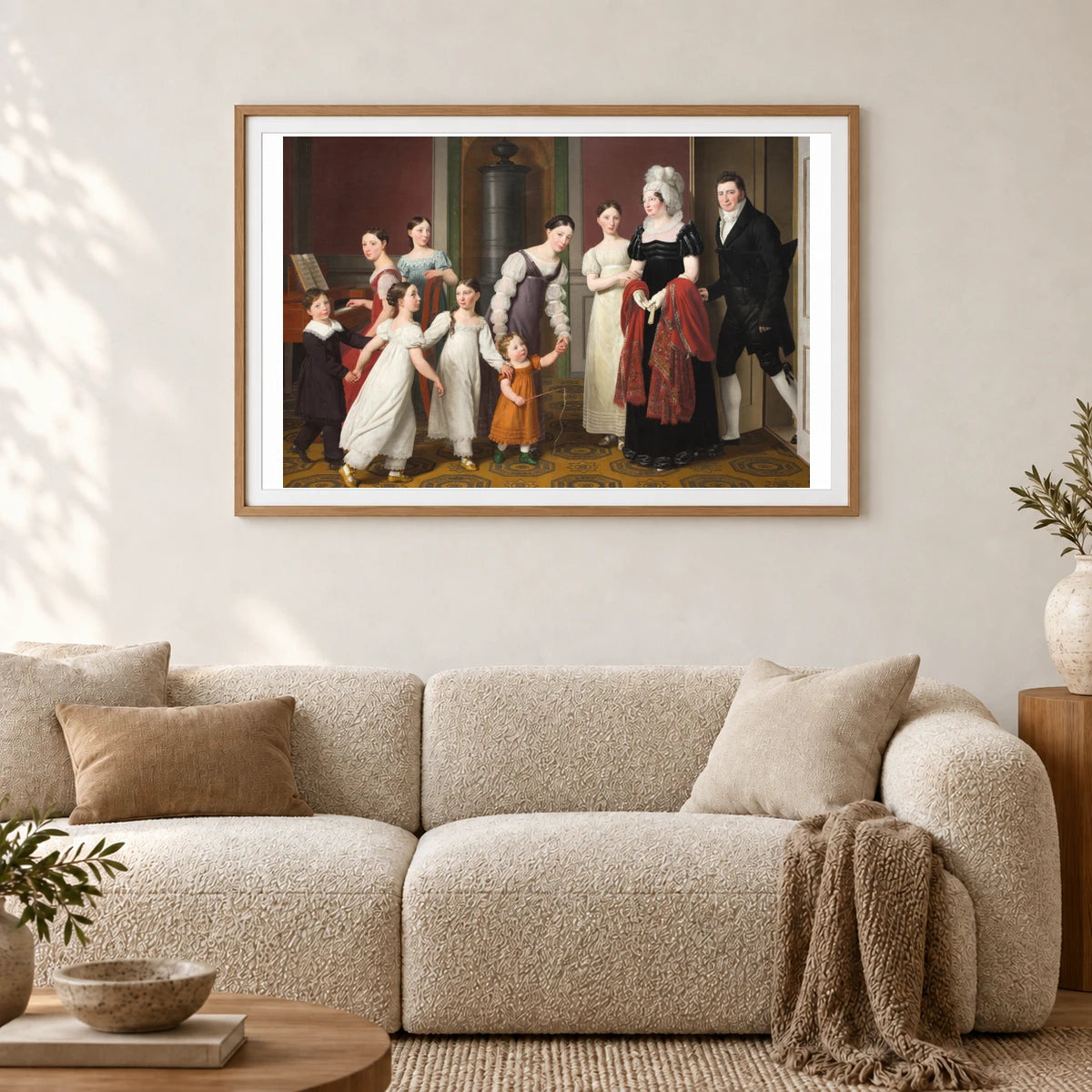 The Nathanson Family By C.w. Eckersberg — Neoclassicism shown in a styled interior