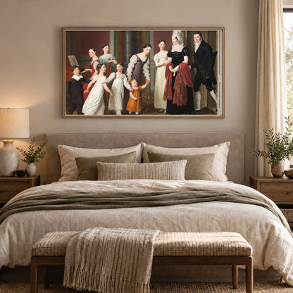 The Nathanson Family By C.w. Eckersberg — Neoclassicism shown in a styled interior