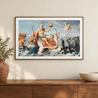 The Return Of Neptune (ca. 1754) By John Singleton Copley — Neoclassicism shown in a styled interior