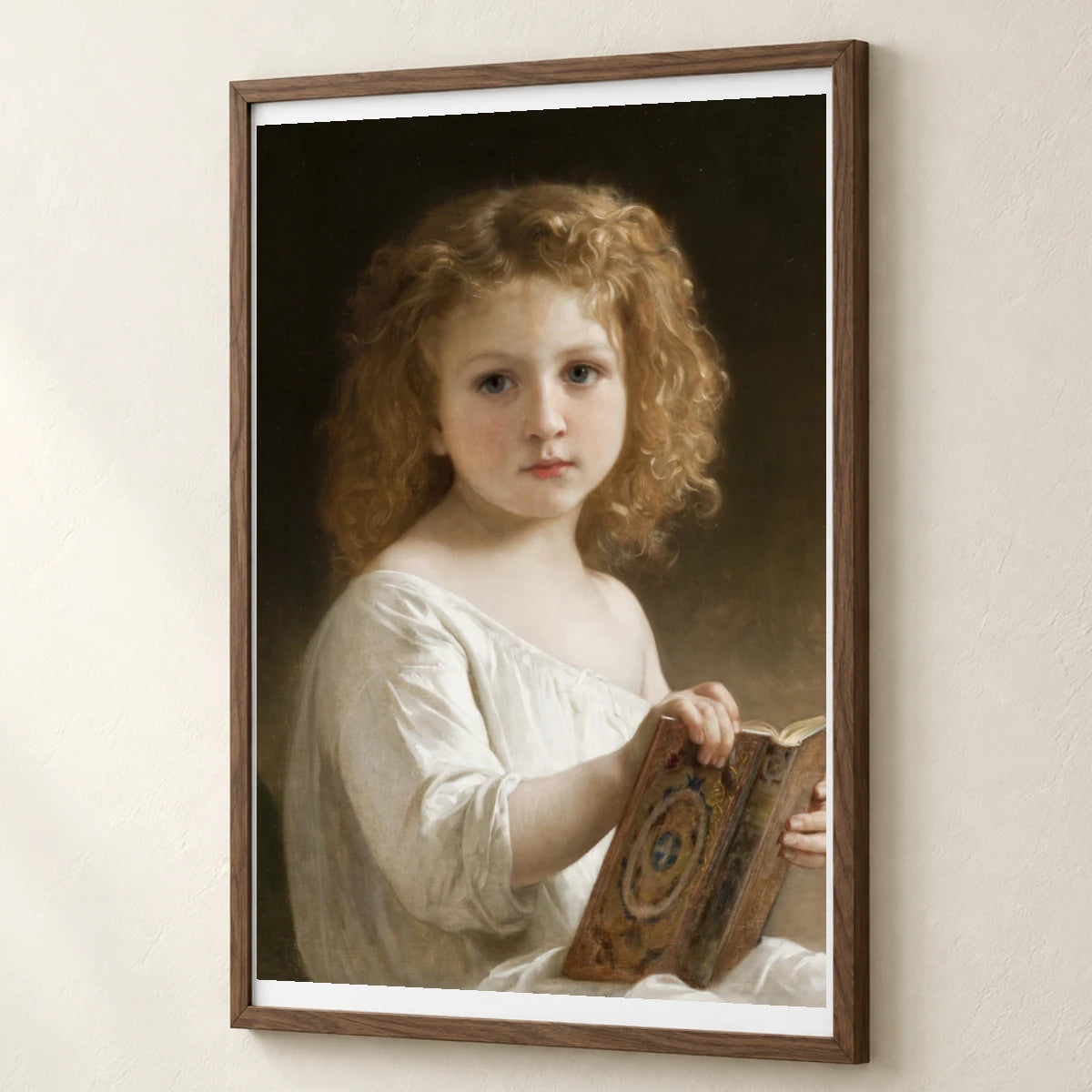 The Story Book By William Adolphe Bouguereau — Neoclassicism neoclassicism print by SaamCrafts