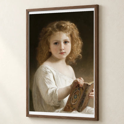 The Story Book By William Adolphe Bouguereau — Neoclassicism neoclassicism print by SaamCrafts
