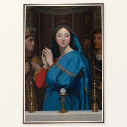 The Virgin Adoring The Host By Jean Auguste Dominique Ingres — Neoclassicism neoclassicism print by SaamCrafts