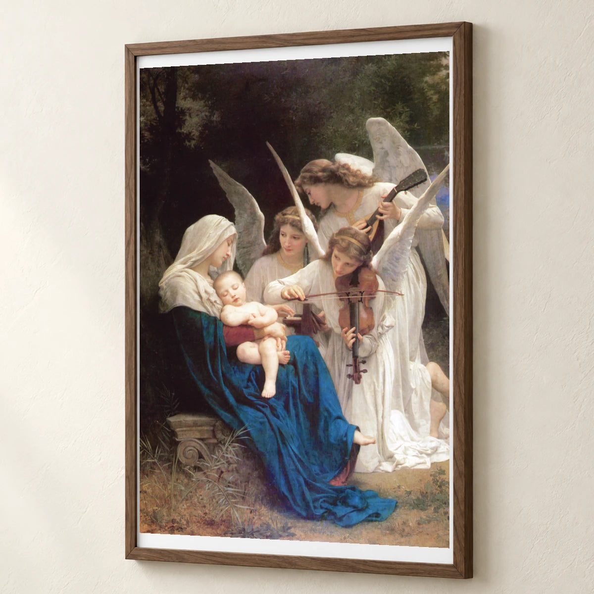 The Virgin Of The Angels (1881) Neoclassical Oil Painting By William Adolphe Bouguereau — Neoclassicism neoclassicism print by SaamCrafts