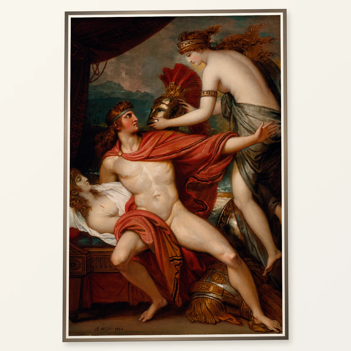 Thetis Bringing The Armor To Achilles By Benjamin West — Neoclassicism neoclassicism print by SaamCrafts
