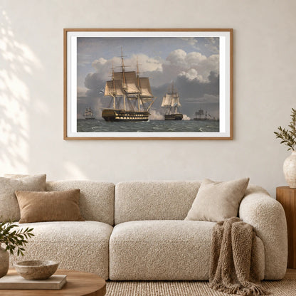 Two Russian Liners Saluting By C.w. Eckersberg — Neoclassicism shown in a styled interior