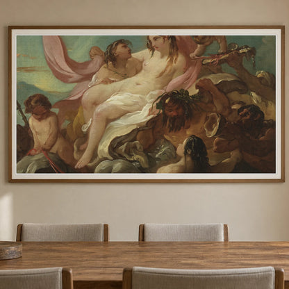 Venus Emerging From The Sea By Joseph Marie Vien — Neoclassicism shown in a styled interior