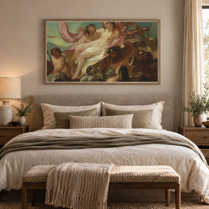 Venus Emerging From The Sea By Joseph Marie Vien — Neoclassicism shown in a styled interior
