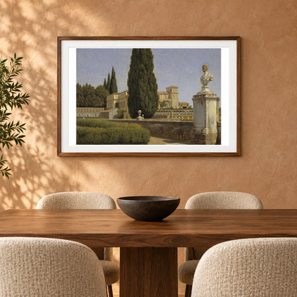 View Of The Gardens Of The Villa Albani. By C.w. Eckersberg — Neoclassicism shown in a styled interior