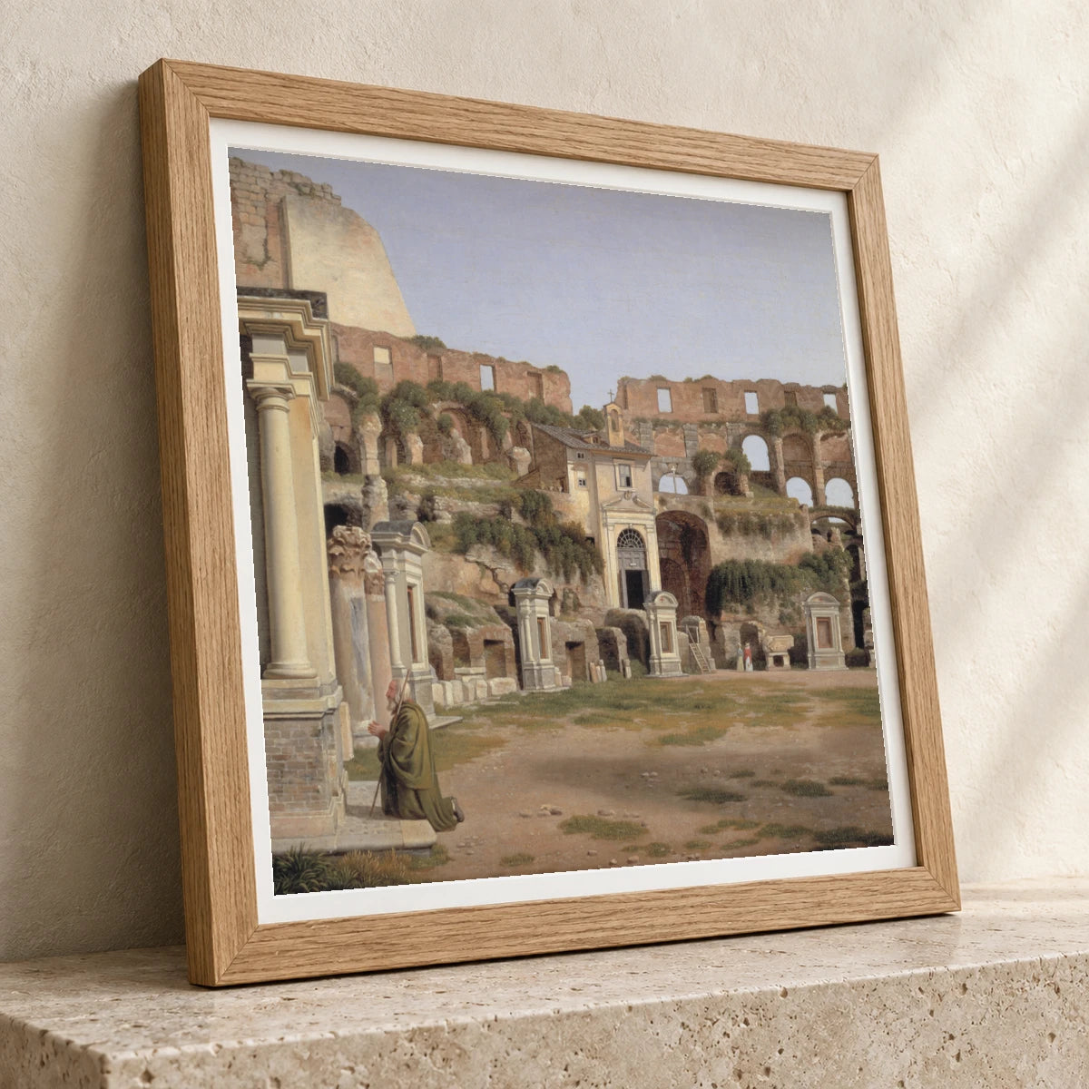 View Of The Interior Of The Colosseum By C.w. Eckersberg — Neoclassicism neoclassicism print by SaamCrafts
