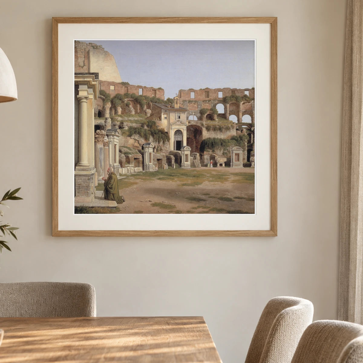 View Of The Interior Of The Colosseum By C.w. Eckersberg — Neoclassicism shown in a styled interior