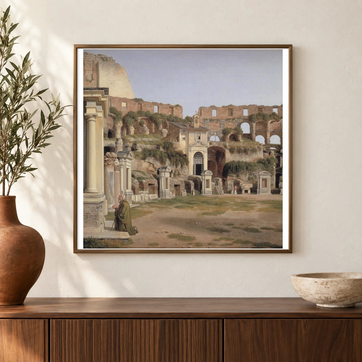 View Of The Interior Of The Colosseum By C.w. Eckersberg — Neoclassicism shown in a styled interior