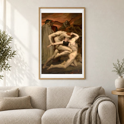 William Bouguereau Dante And Virgile — Neoclassicism shown in a styled interior
