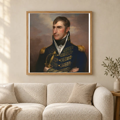 William Henry Harrison By Rembrandt Peale — Neoclassicism shown in a styled interior